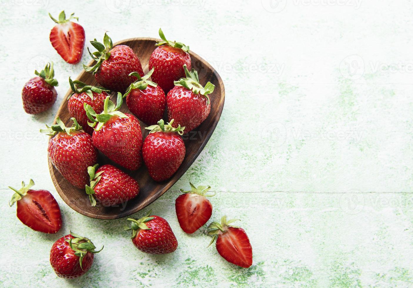 frische reife leckere Erdbeeren foto