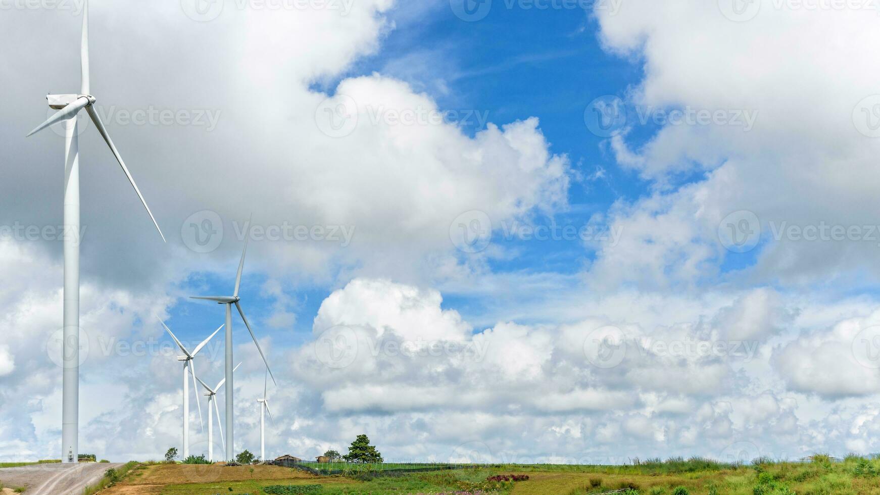 Landschaft Windmühlen Feld foto