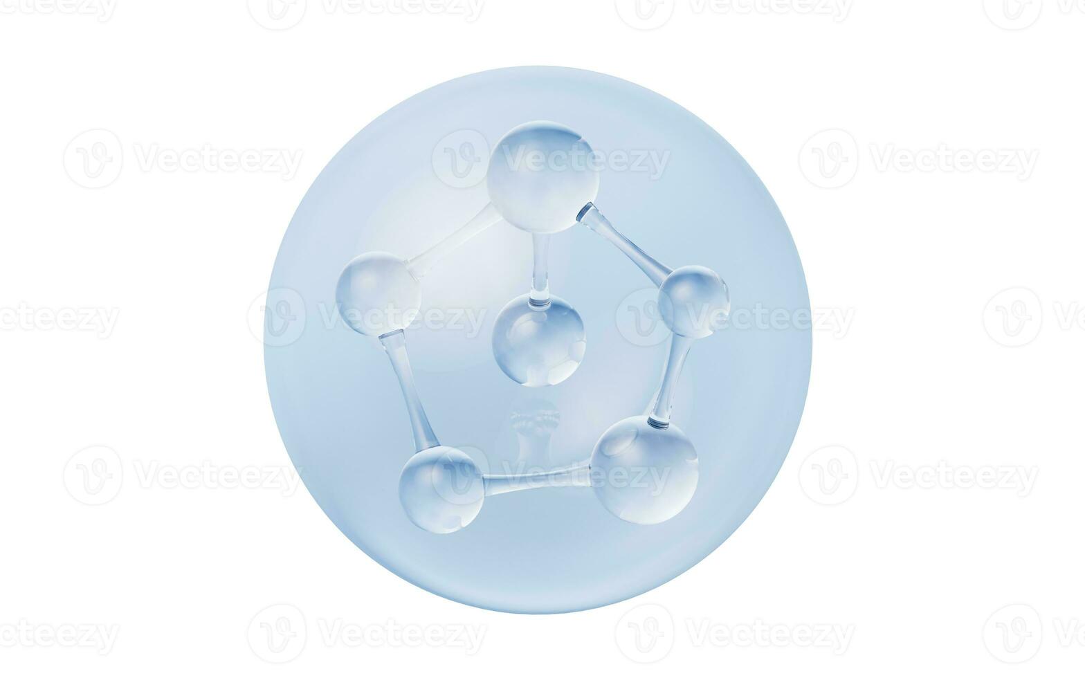 Molekül mit Biologie und chemisch Konzept, 3d Wiedergabe. foto
