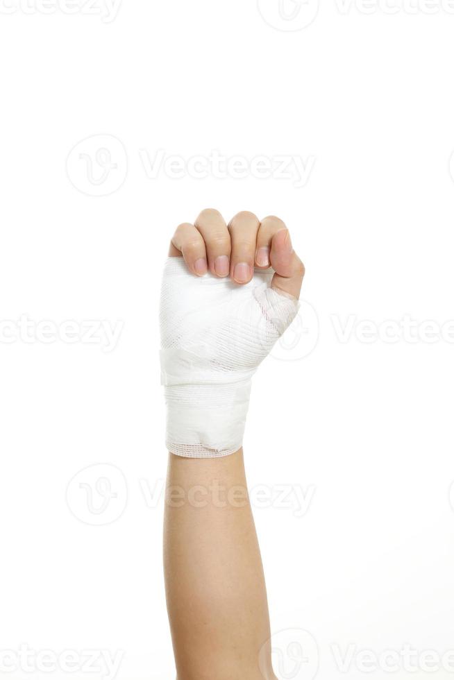 Hand mit Verband foto