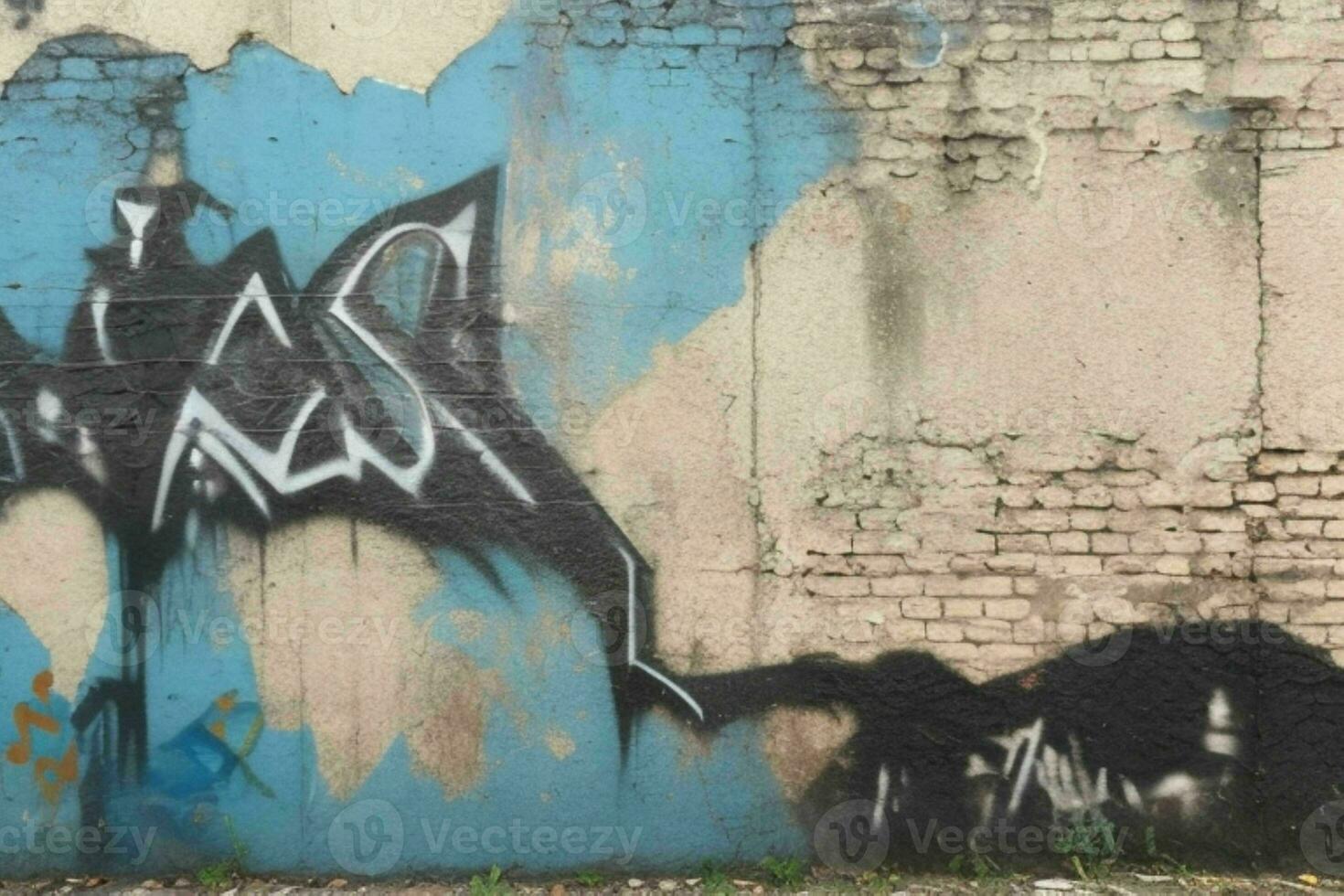 beschwingt Graffiti Wandgemälde auf das Mauer Hintergrund. ai generativ Profi Foto