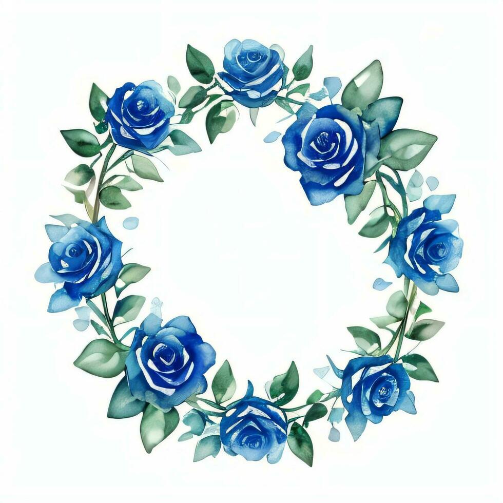 Aquarell Blau Rosen Clip Art foto