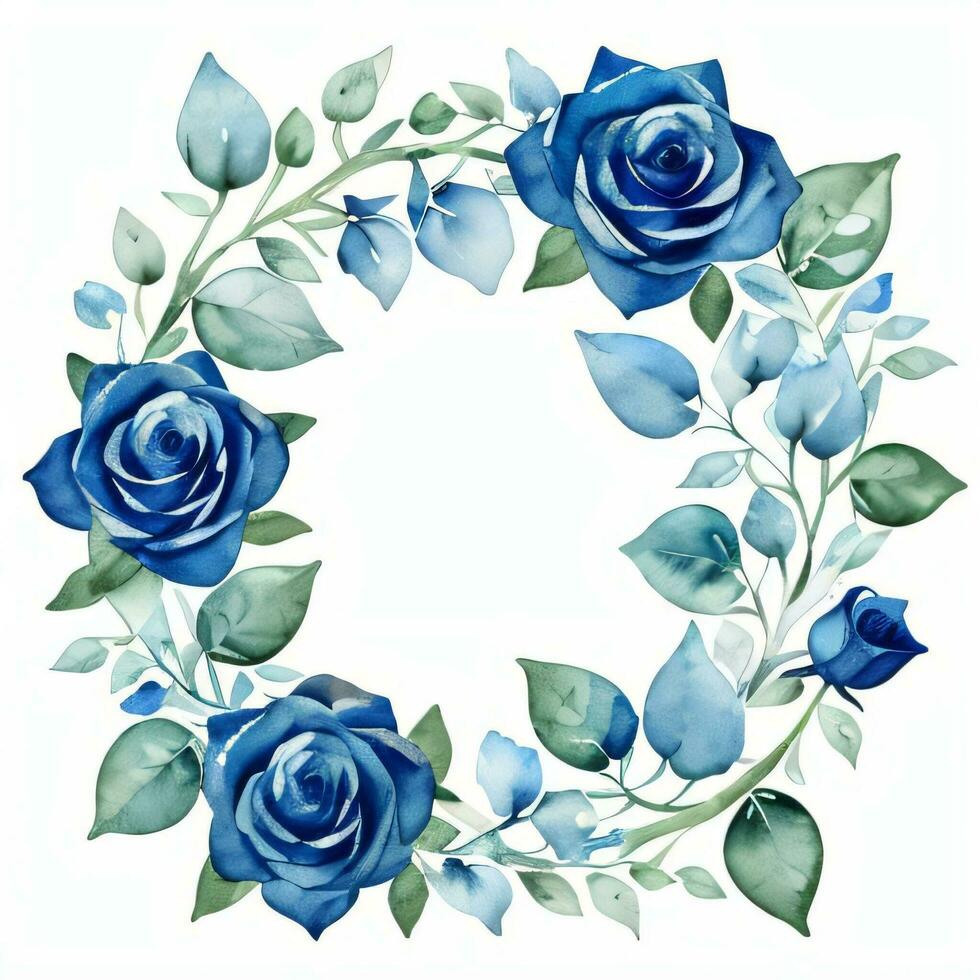 Aquarell Blau Rosen Clip Art foto