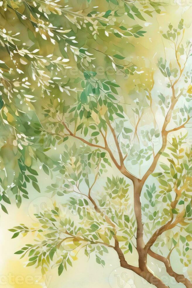 Lexur Aquarell Eukalyptus Hintergrund foto