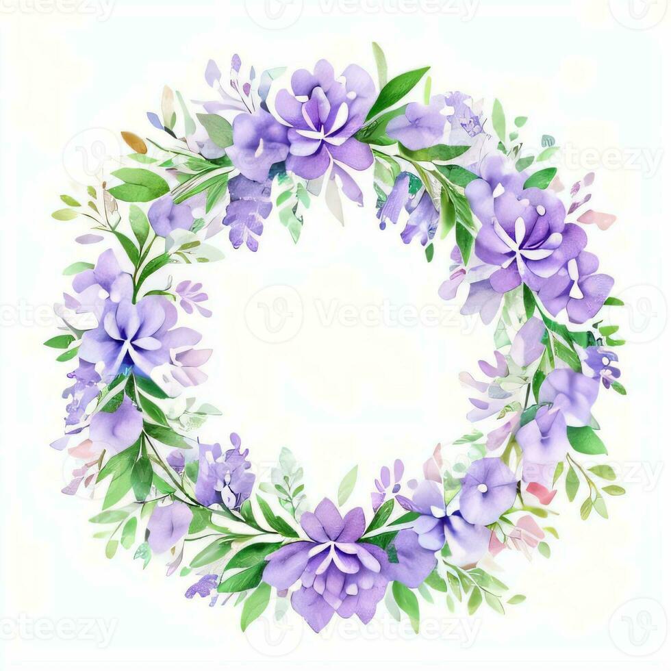 Aquarell lila Blumen Clip Art foto