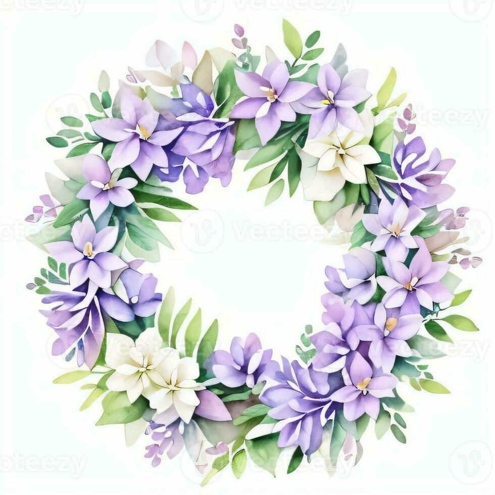 Aquarell lila Blumen Clip Art foto