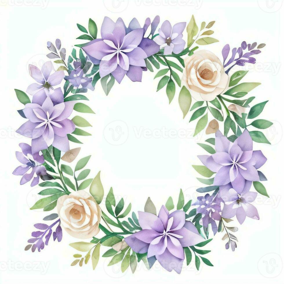 Aquarell lila Blumen Clip Art foto