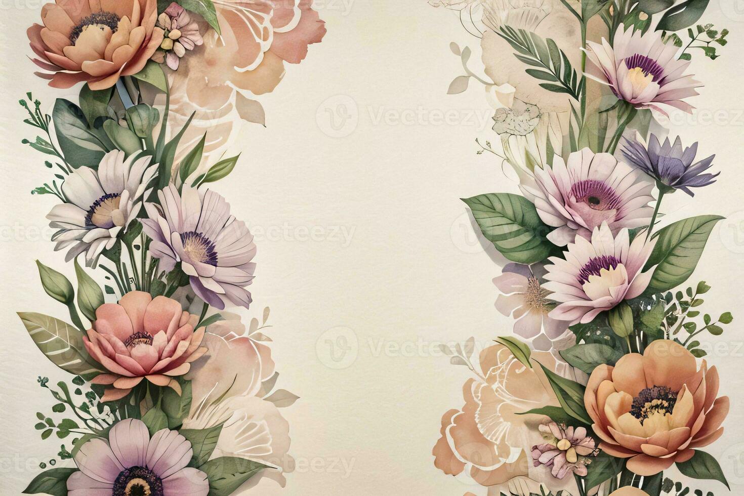 Jahrgang Papier mit Blumen Textur Hintergrund foto