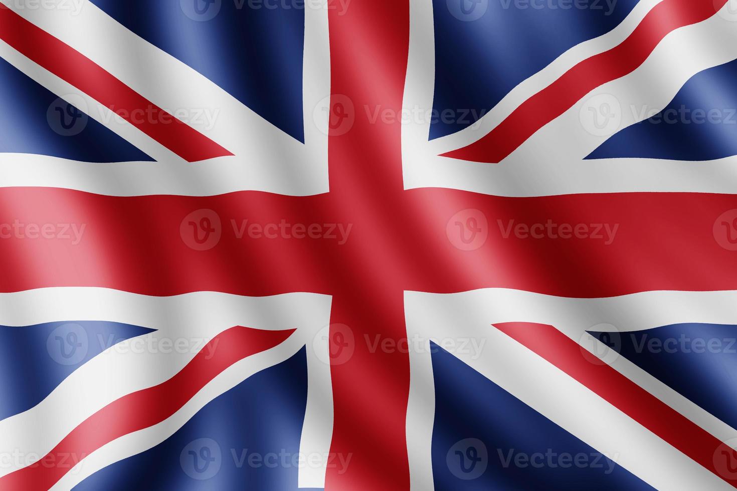 Flagge des Vereinigten Königreichs, realistische Darstellung foto