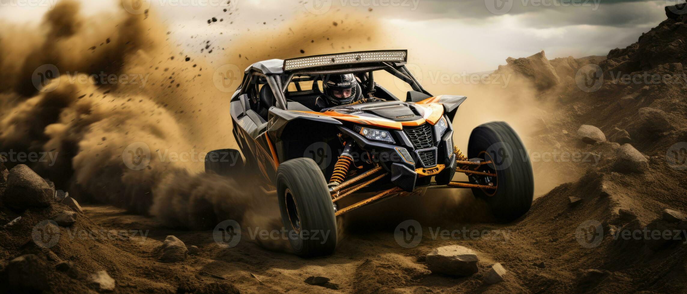 Offroad Buggy Auto Fachmann Foto Rauch dynamisch im Bewegung Spur Sport Geschwindigkeit Fotografie