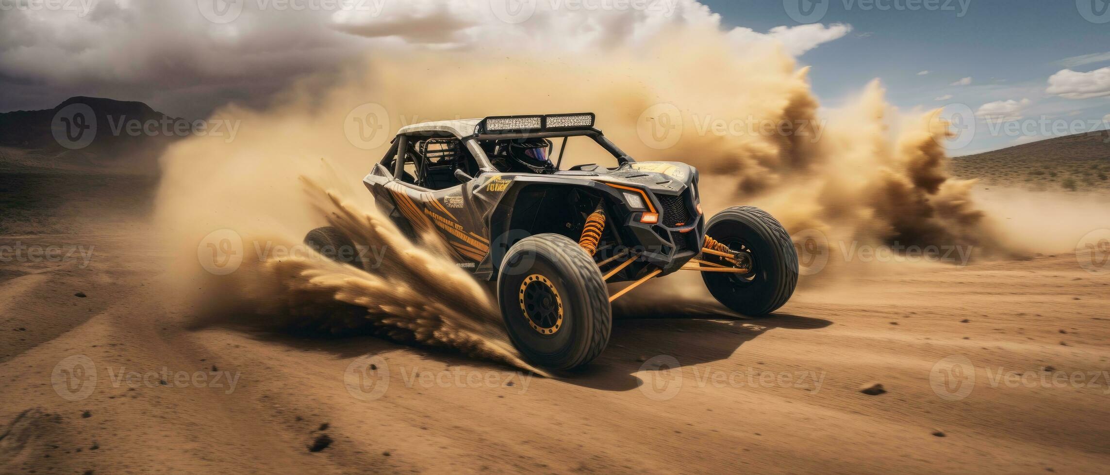 Offroad Buggy Auto Fachmann Foto Rauch dynamisch im Bewegung Spur Sport Geschwindigkeit Fotografie