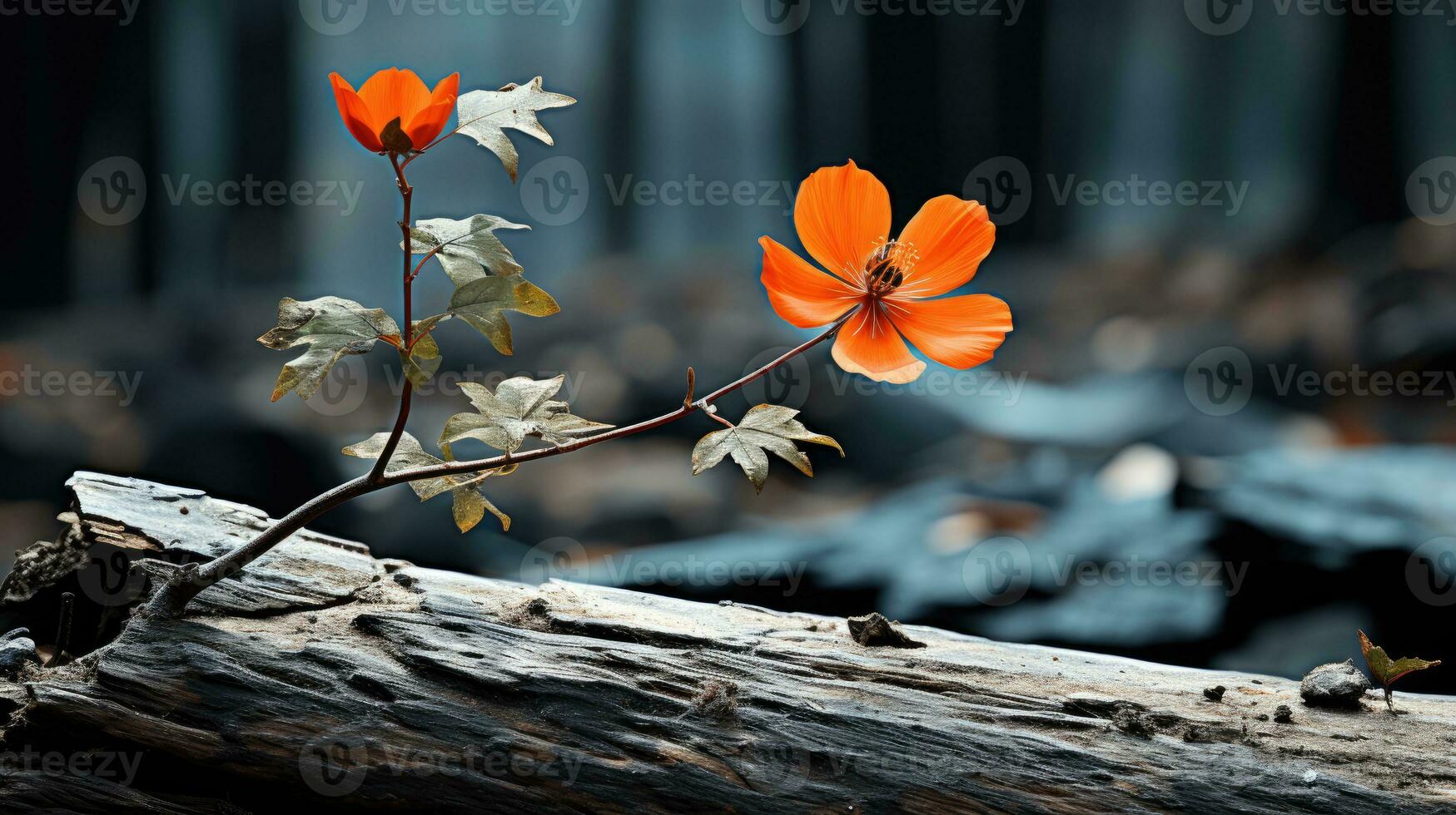 einsam Blau Blume Wald friedlich Landschaft Freiheit Szene schön Natur Hintergrund Bildschirm foto