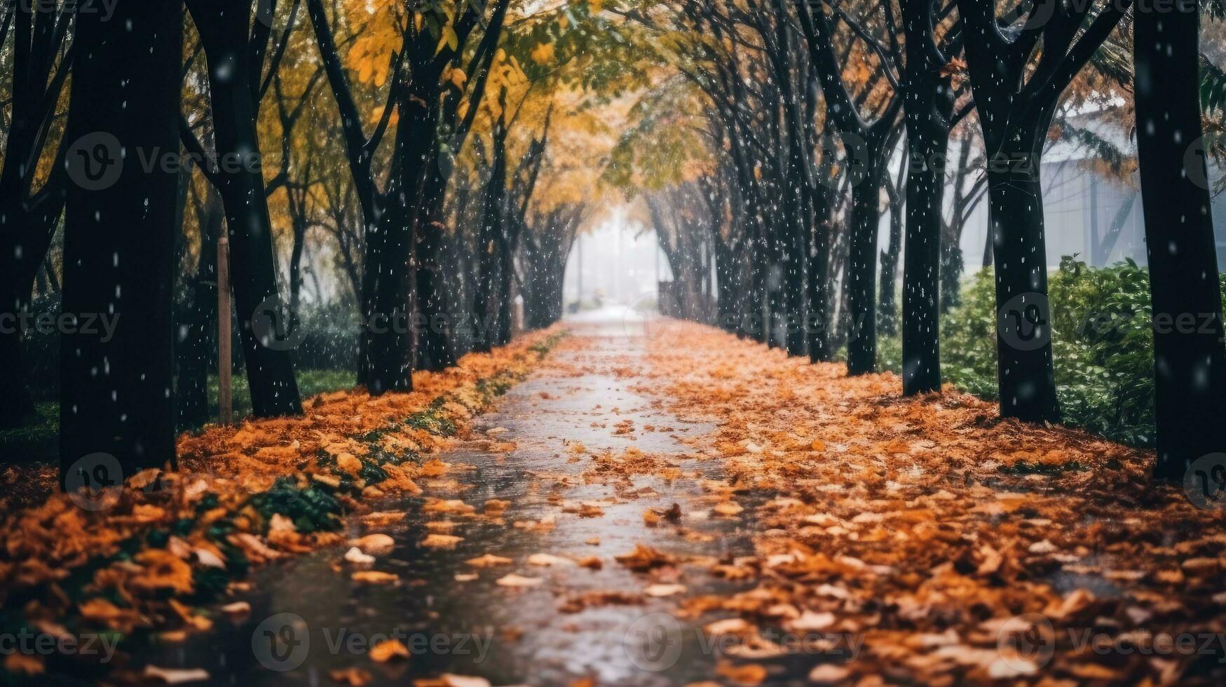 Herbst Orange Baum fallen friedlich Landschaft Freiheit Szene schön Natur Hintergrund Foto