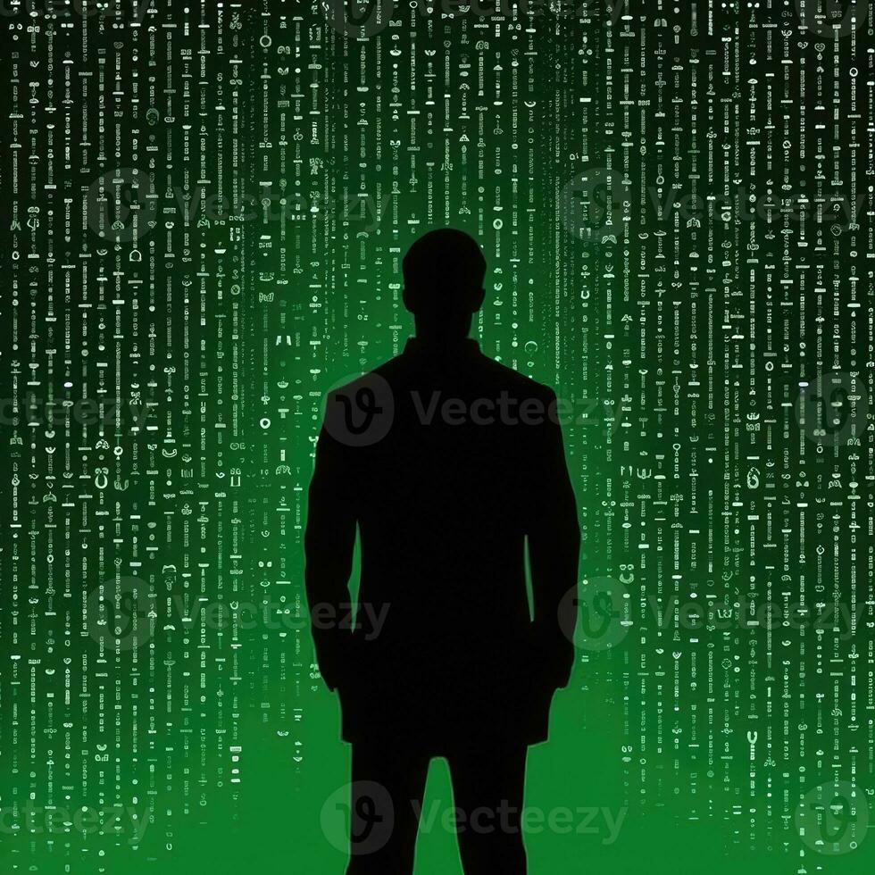 Neo Matrix Vektor einfach Illustration brechen Schlecht Kunstwerk Poster tätowieren foto
