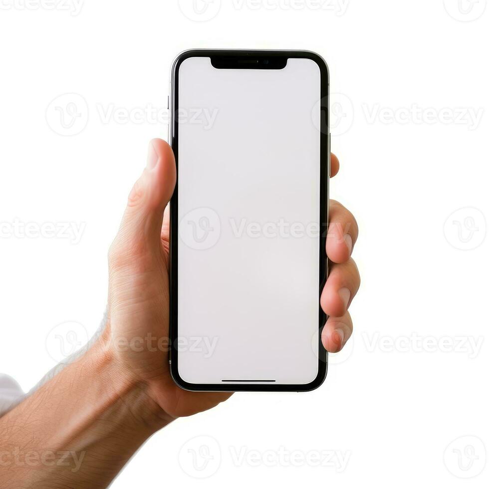 Hand halten Smartphone Attrappe, Lehrmodell, Simulation Vorlage Handy, Mobiltelefon Telefon Vertikale Gerät Telefon Bildschirm Anwendung foto