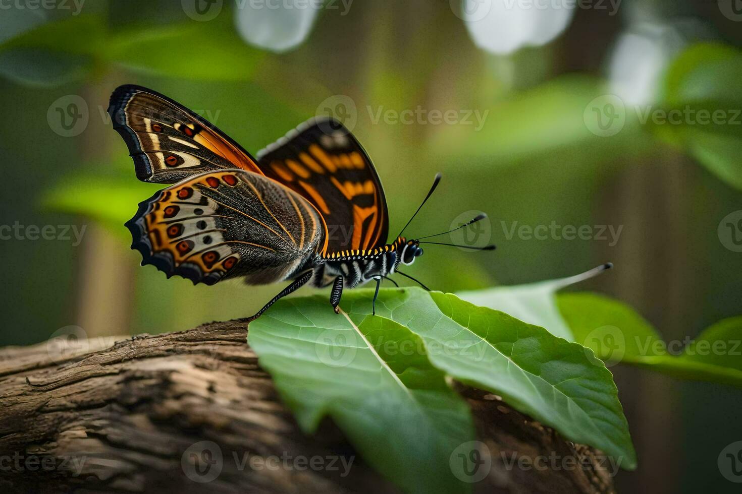 Schmetterling fotografieren - - Orange und schwarz Schmetterling durch James Kennedy. KI-generiert foto