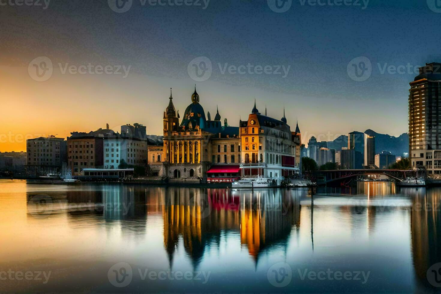 das Stadt von Zürich, Schweiz. KI-generiert foto