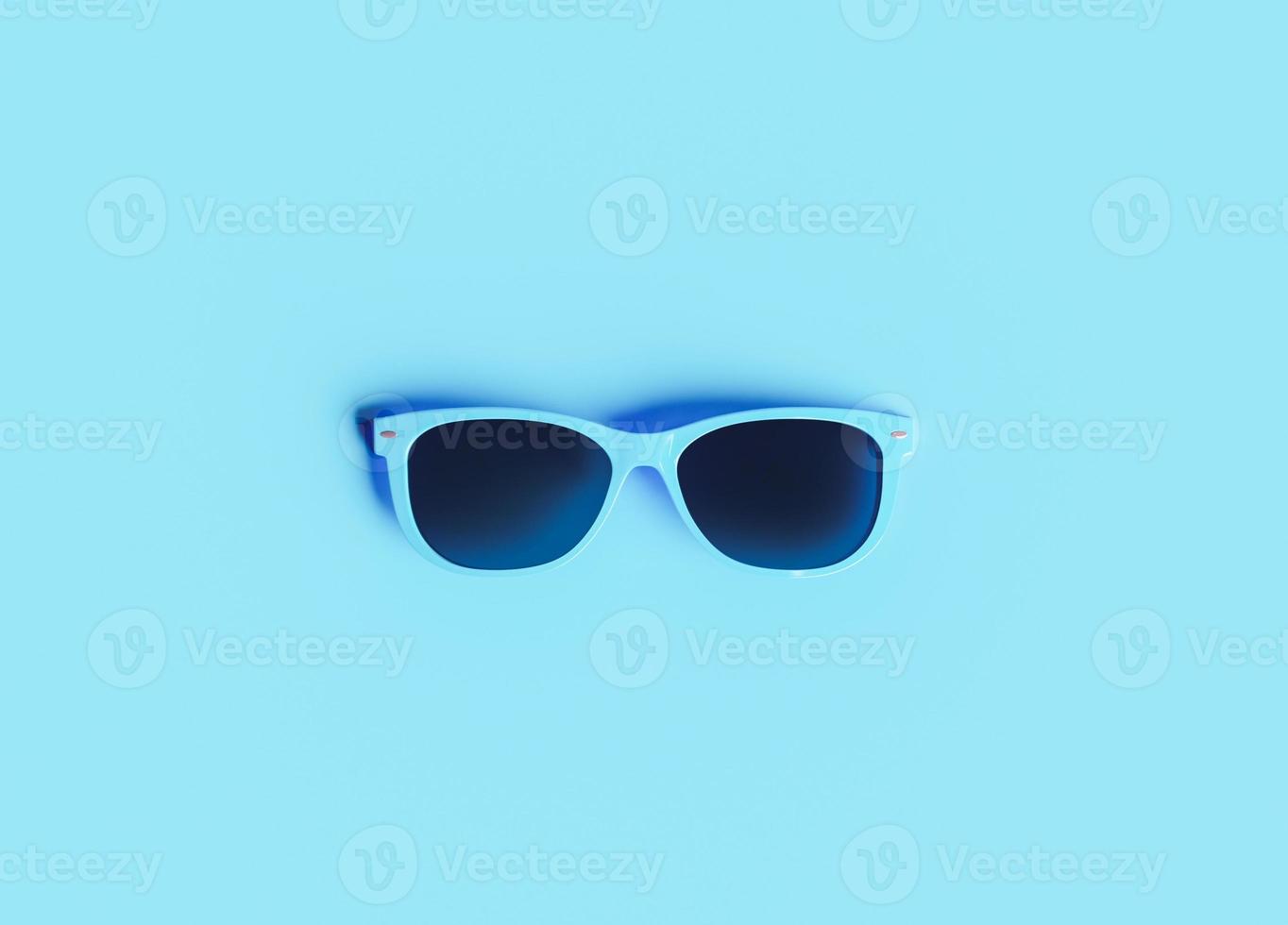Sommer blaue Sonnenbrille isoliert foto