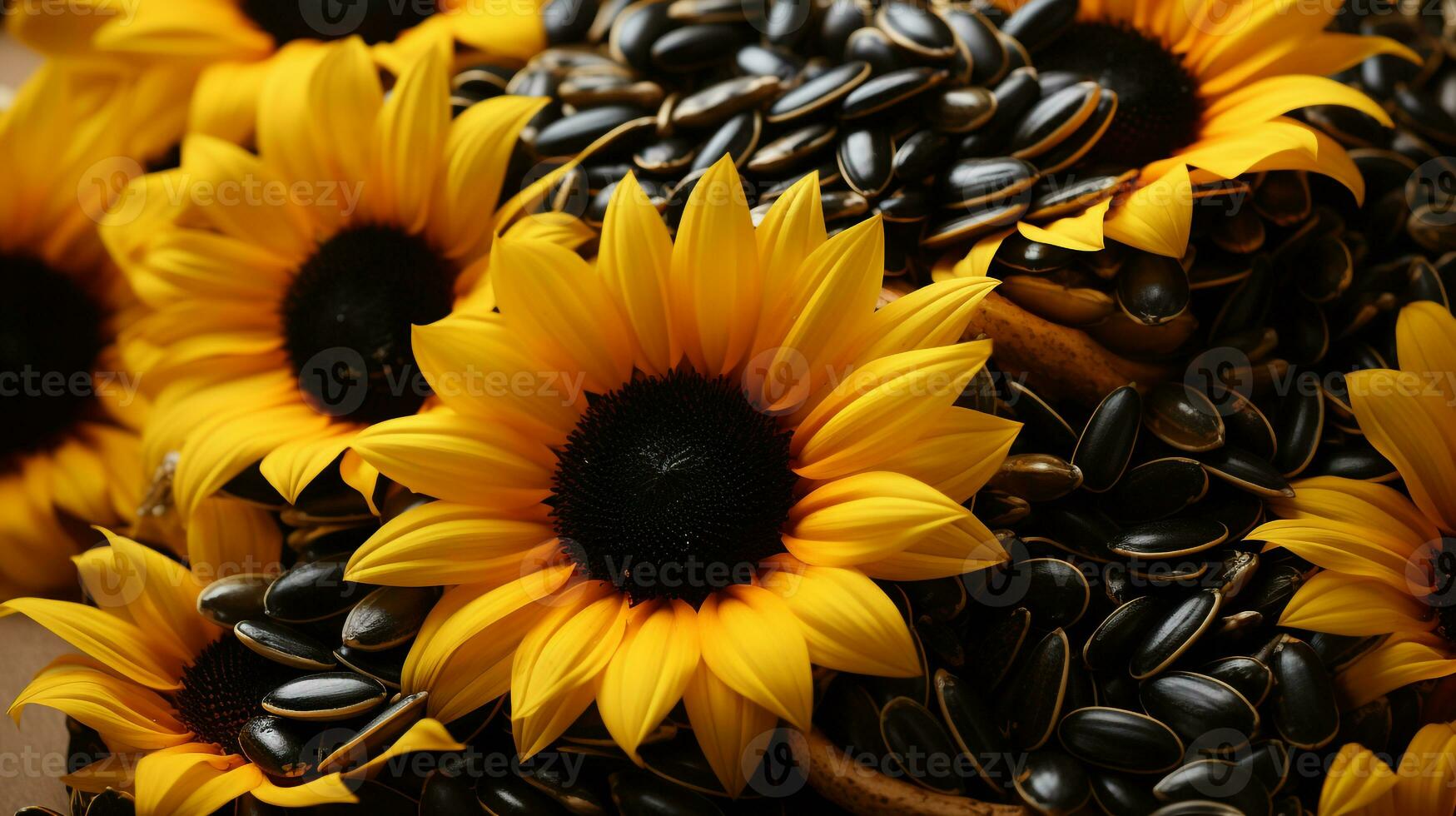 Sonnenblume und Saat Hintergrund foto