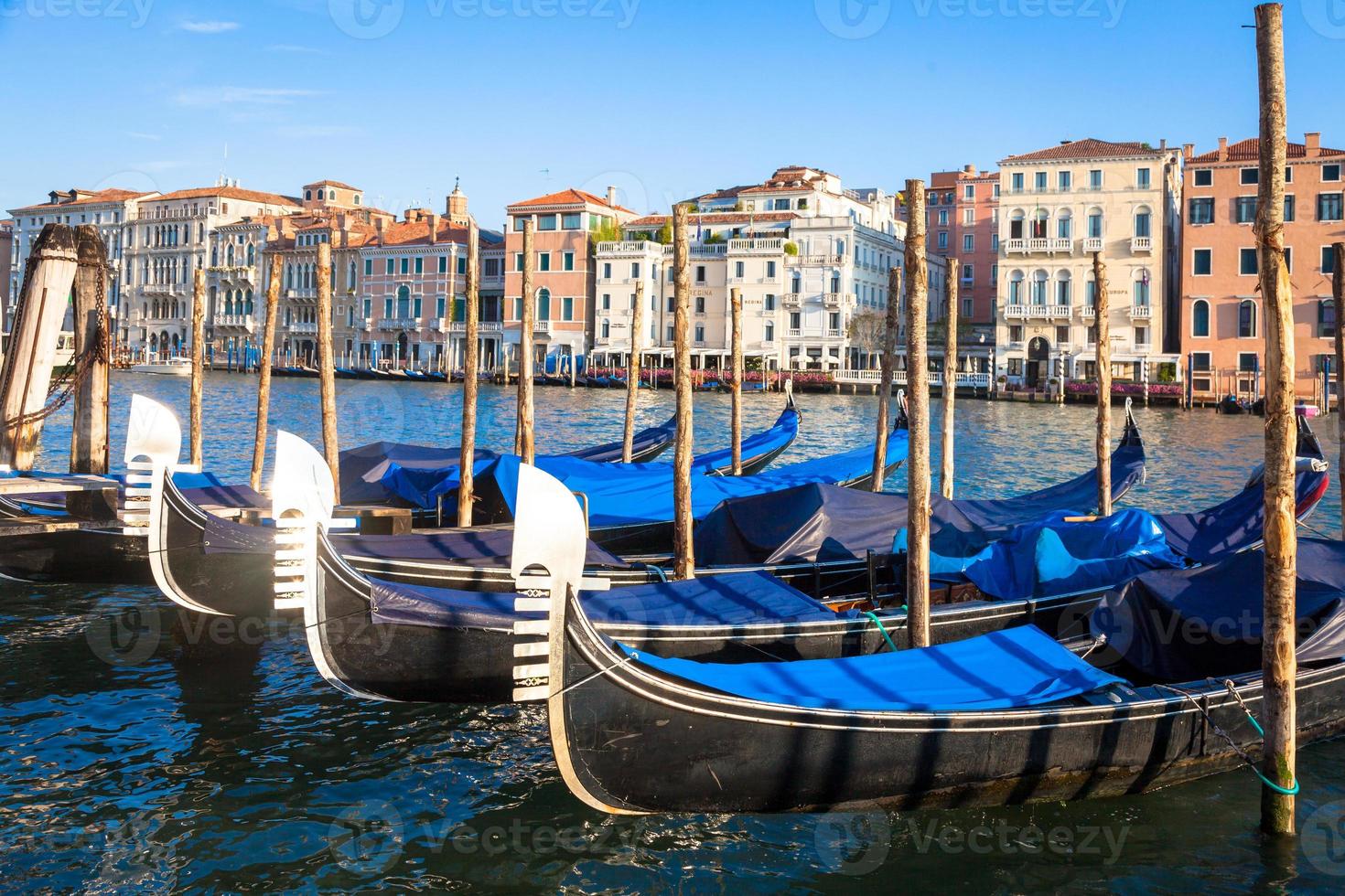 Venedig, Gondeln detail foto