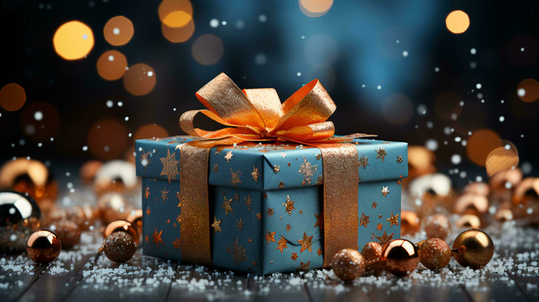 schön Geschenk Box zum Neu Jahr und Weihnachten foto