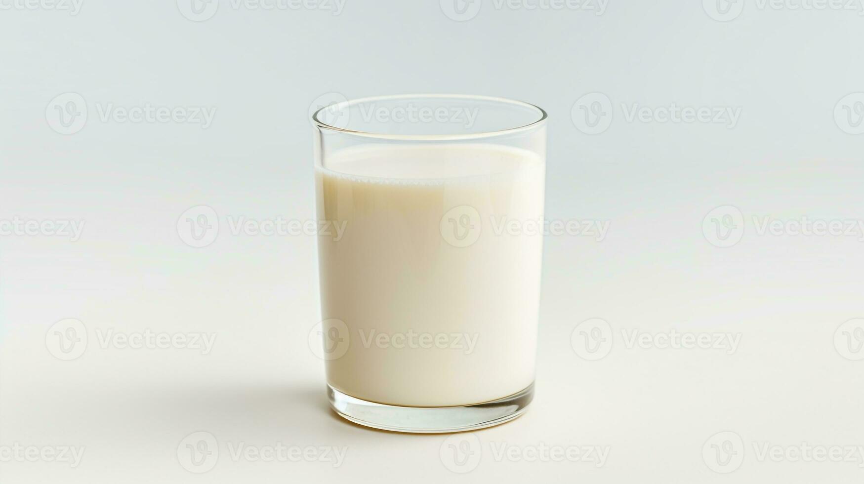 Foto von ein Soja Milch isoliert auf eben Weiß Hintergrund. generativ ai