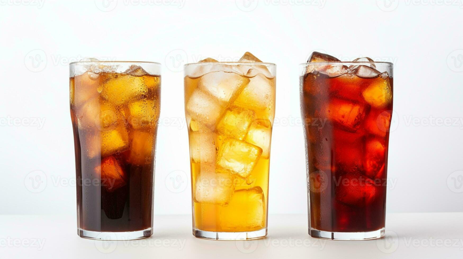 Foto von ein Coca Cola trinken isoliert auf eben Weiß Hintergrund. generativ ai