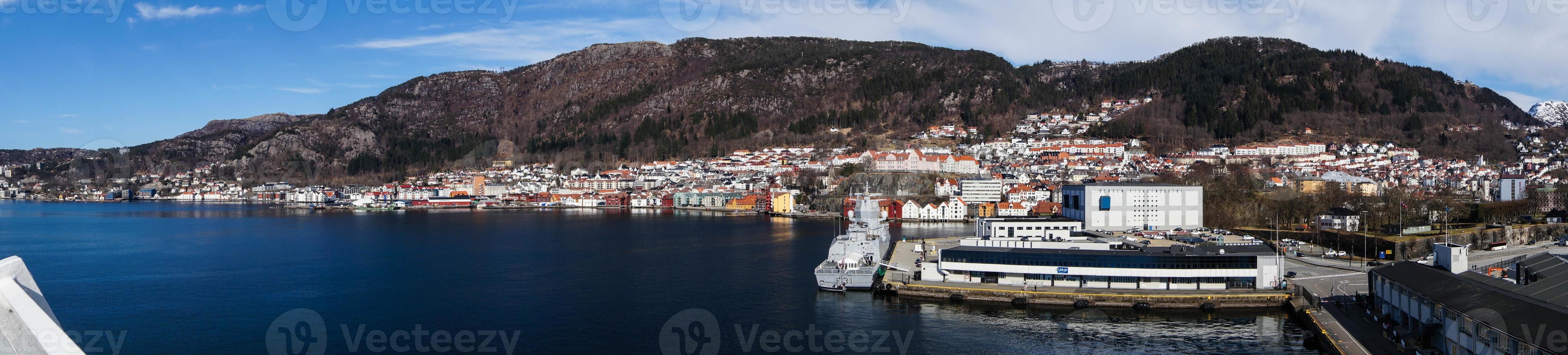 Bergen aus der Perspektive des Mount Floyen foto