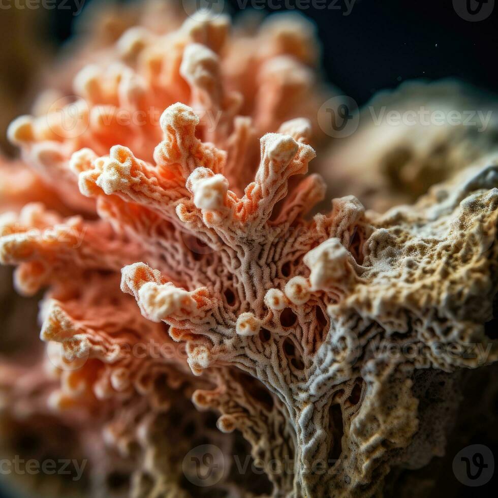 Mineral Stein Koralle Nahansicht. generativ ai foto