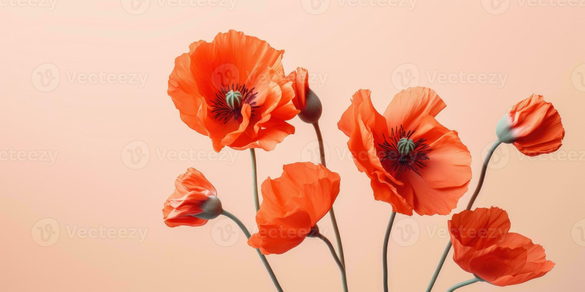 Mohn Tag. Erinnerung von alle das Soldaten Wer ist gestorben im Kriege miteinbeziehen großartig Großbritannien. generativ ai foto