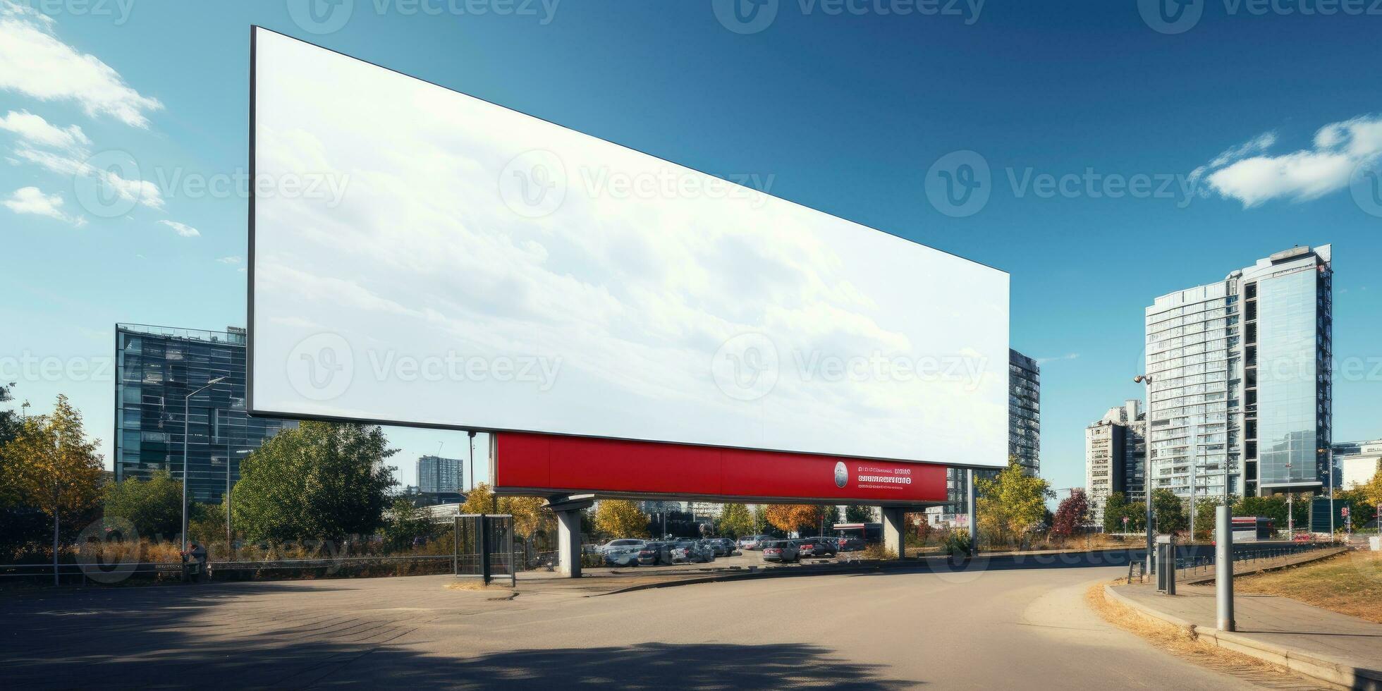 Straße Banner mit Weiß Hintergrund, Raum Text. generativ ai foto