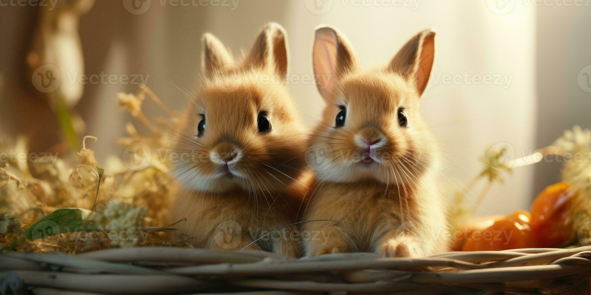 süß und komisch Kaninchen. Tier Welt. generativ ai foto