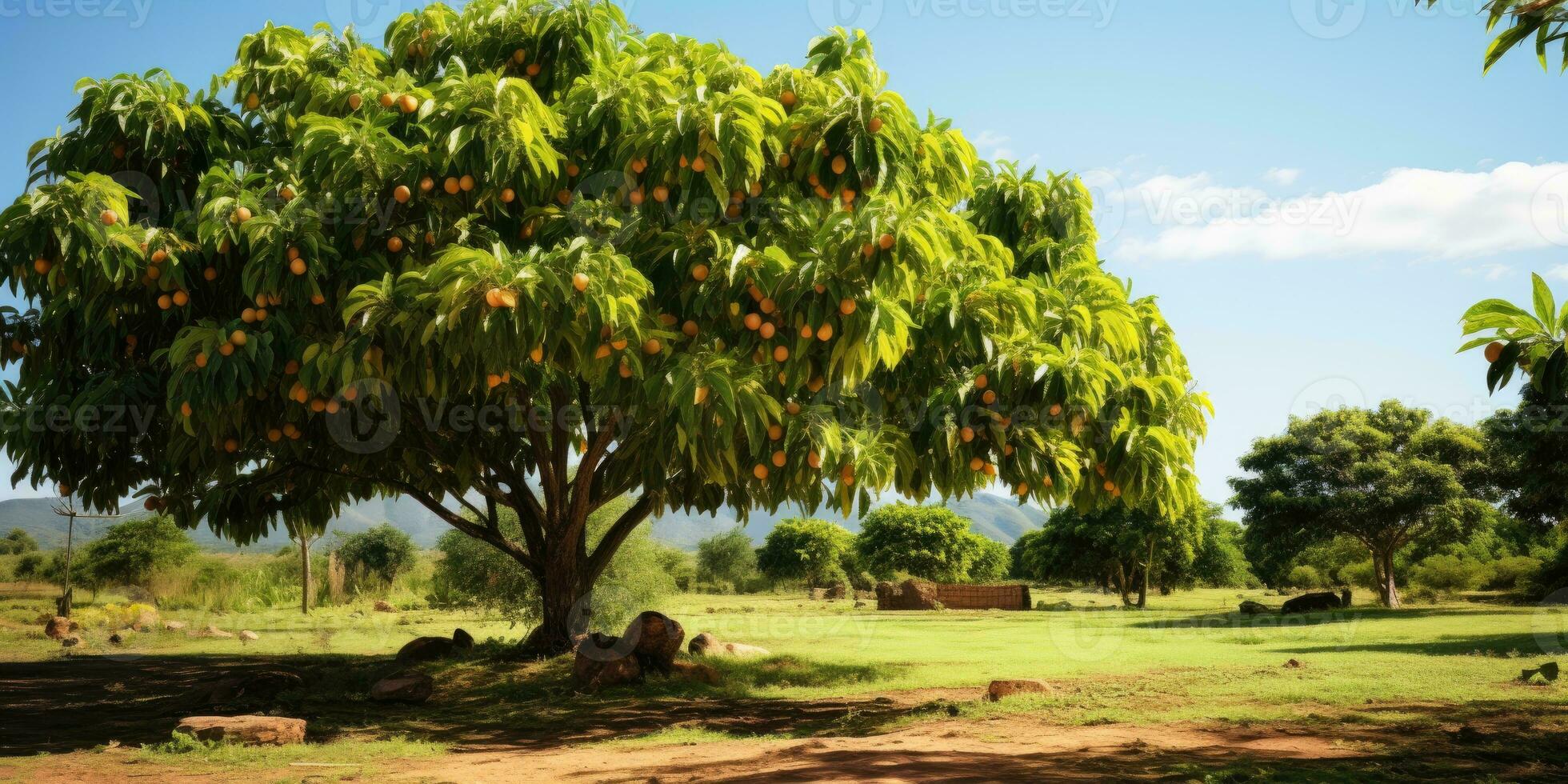 Pfirsiche wachsend auf Baum im Sommer. köstlich und gesund organisch Lebensmittel. generativ ai foto