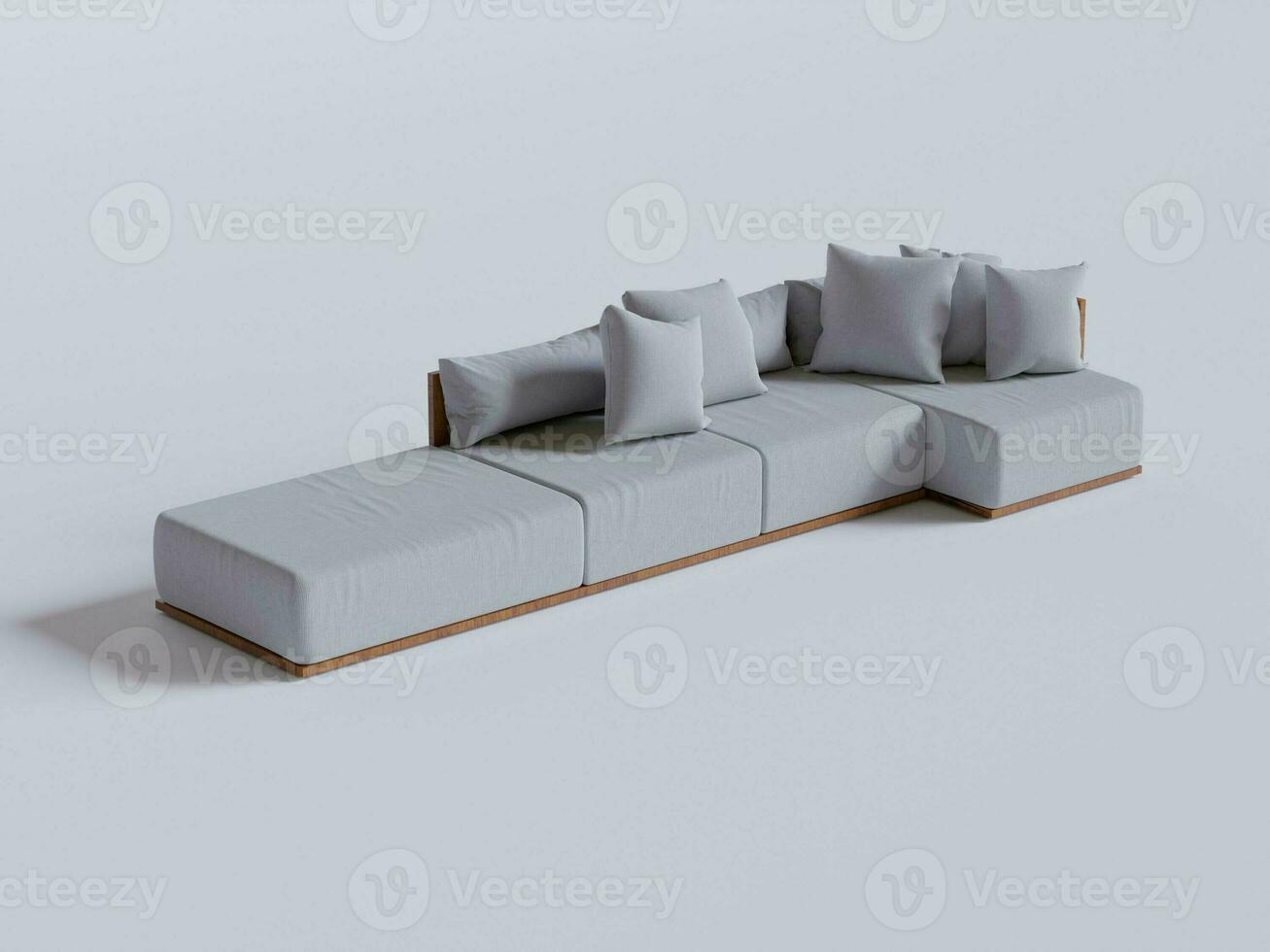 realistisch Sofa gemacht und gerendert durch 3d Software zum Dekoration Innenraum und usw foto