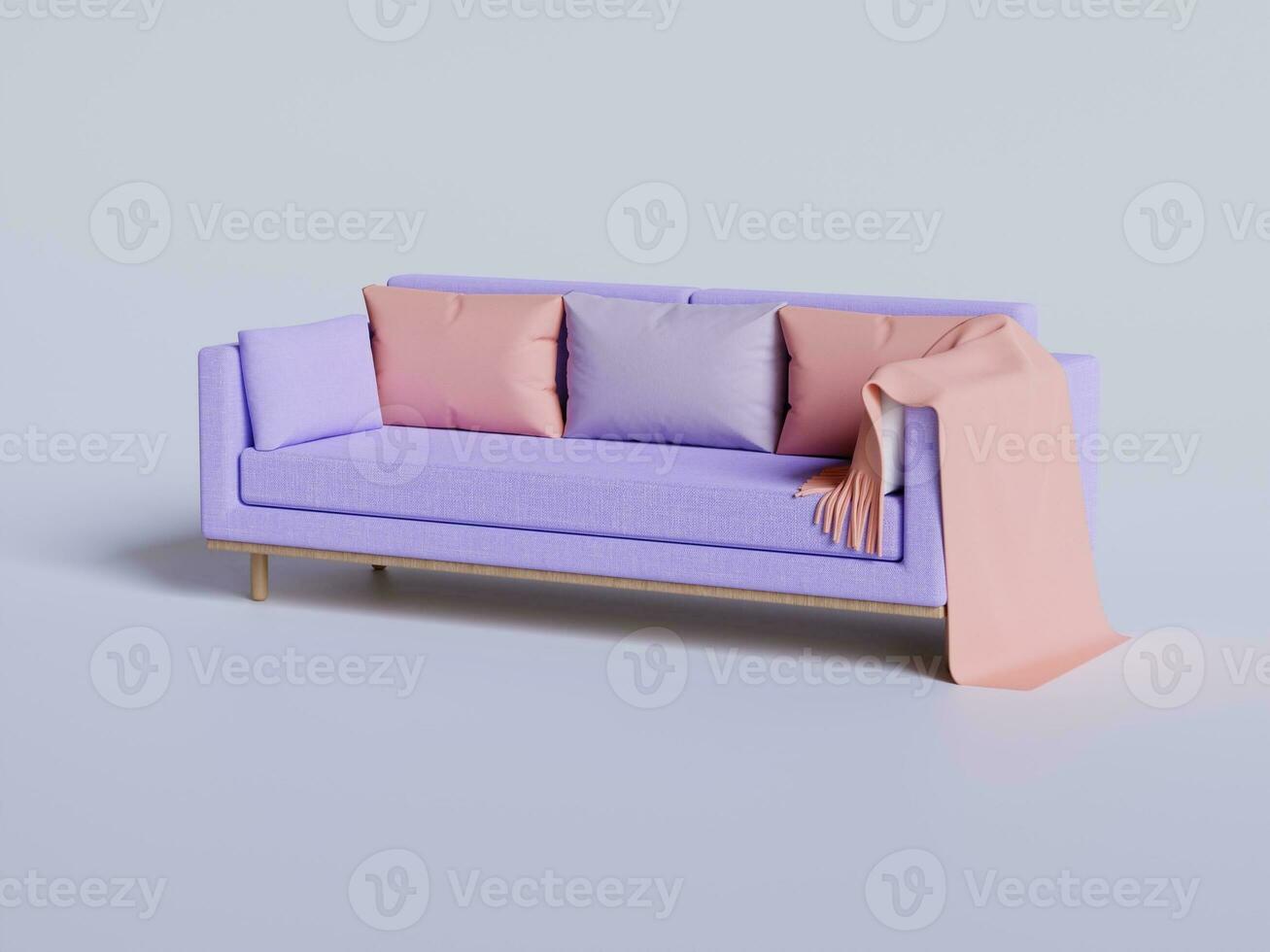 realistisch Sofa gemacht und gerendert durch 3d Software zum Dekoration Innenraum und usw foto