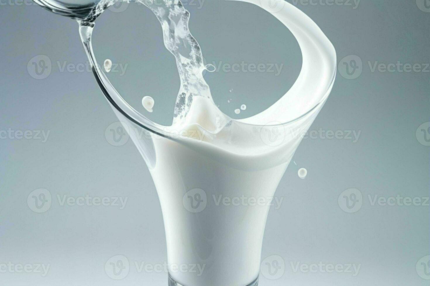 Milch Spritzen. ai generativ Profi Foto