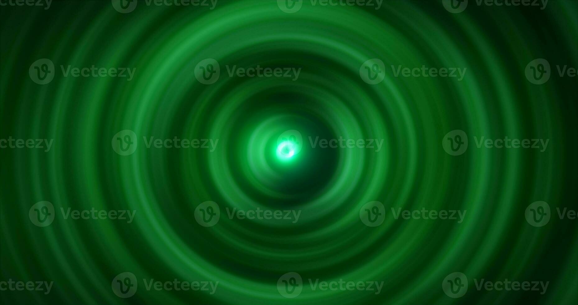 abstrakt Hintergrund von hell Grün glühend Energie Magie radial Kreise von Spiral- Tunnel gemacht von Linien foto