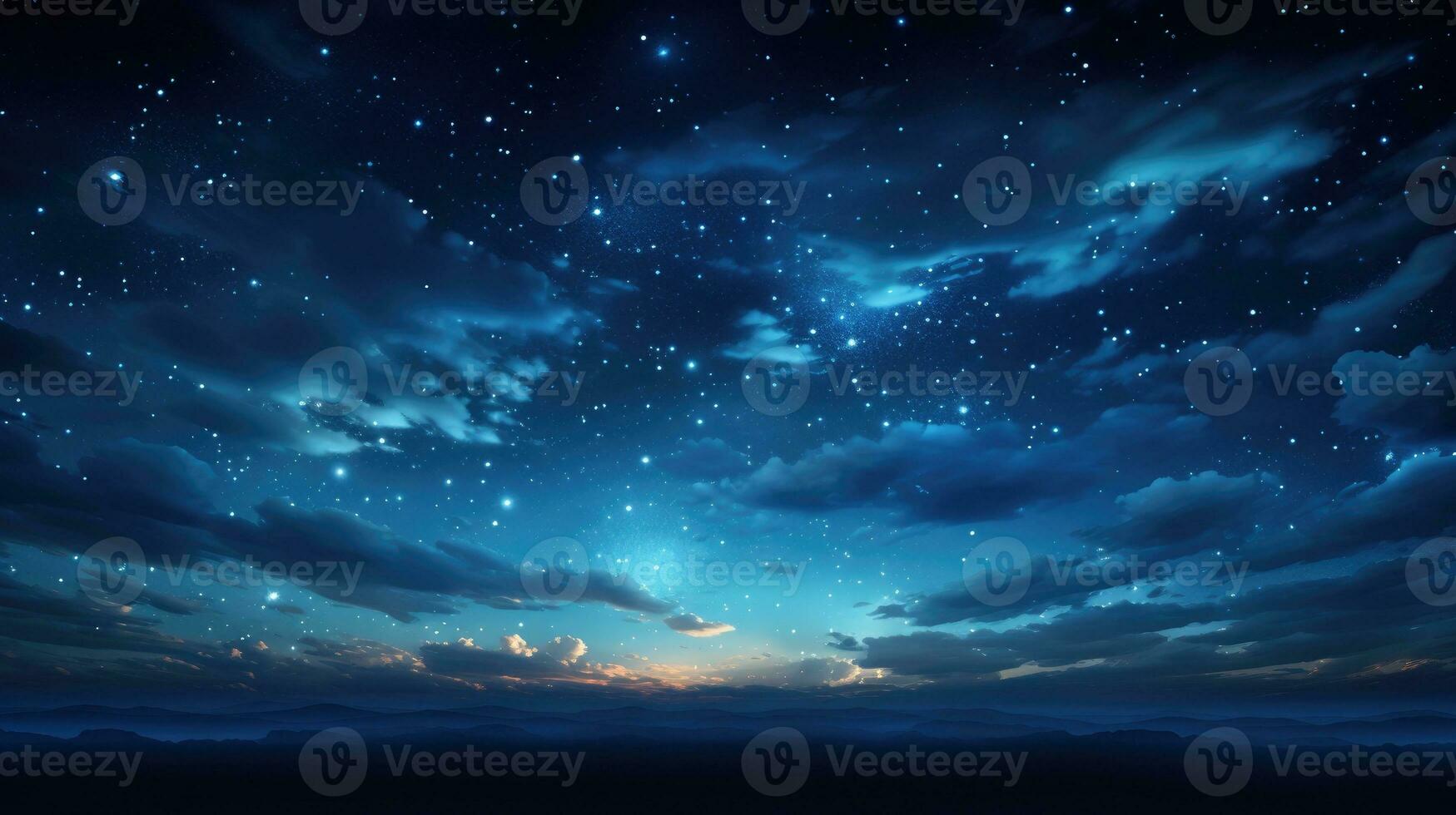schön Nacht Himmel Hintergrund ai generiert foto