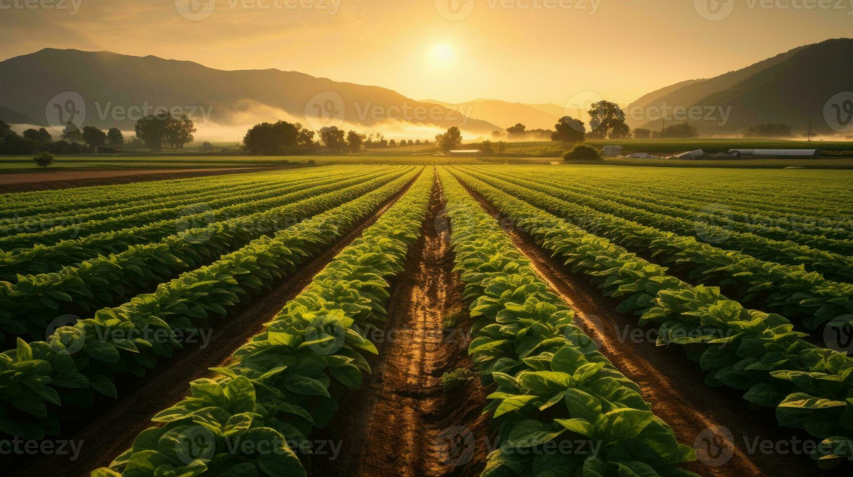 Landwirtschaft Bauernhof Natur ai generiert foto