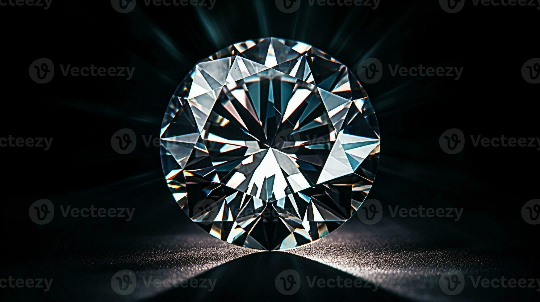 fotografieren ein faszinierend Nahansicht von ein funkelnd Diamant gehaltenen gegen ein samtig schwarz Hintergrund. generativ ai foto
