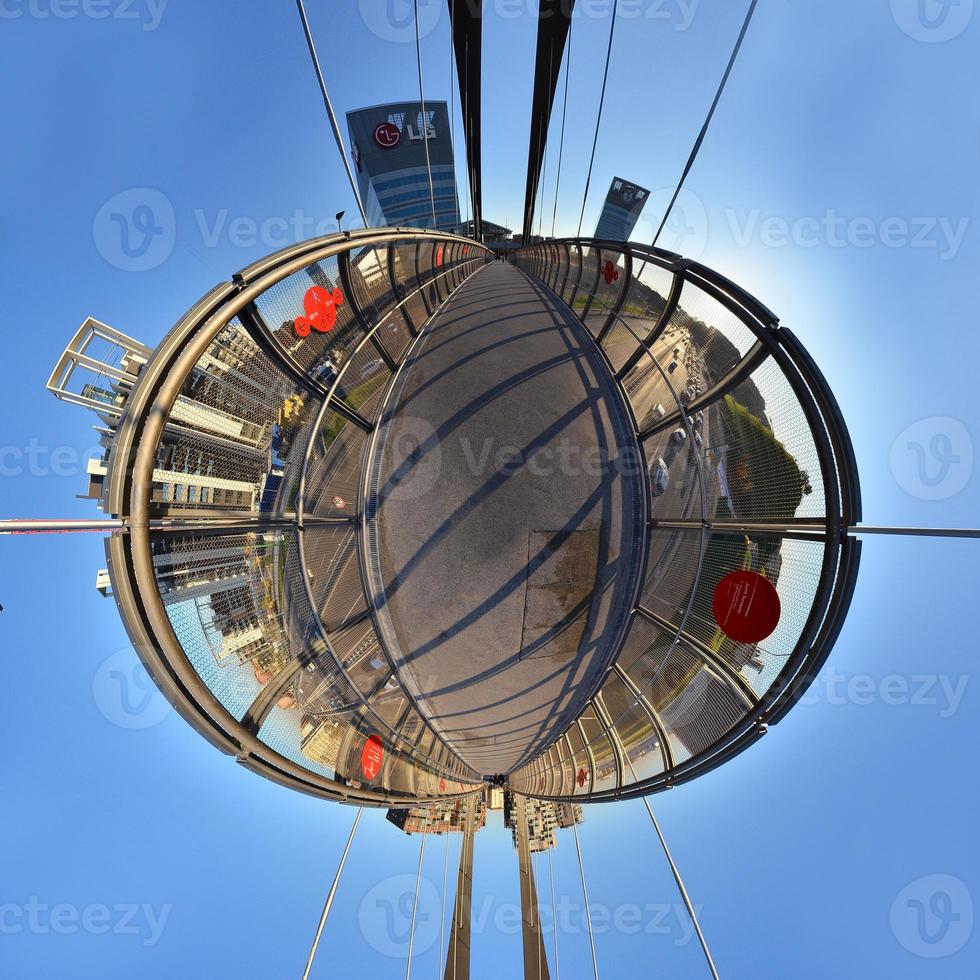 kleiner panoramischer planet auf milano, italien foto