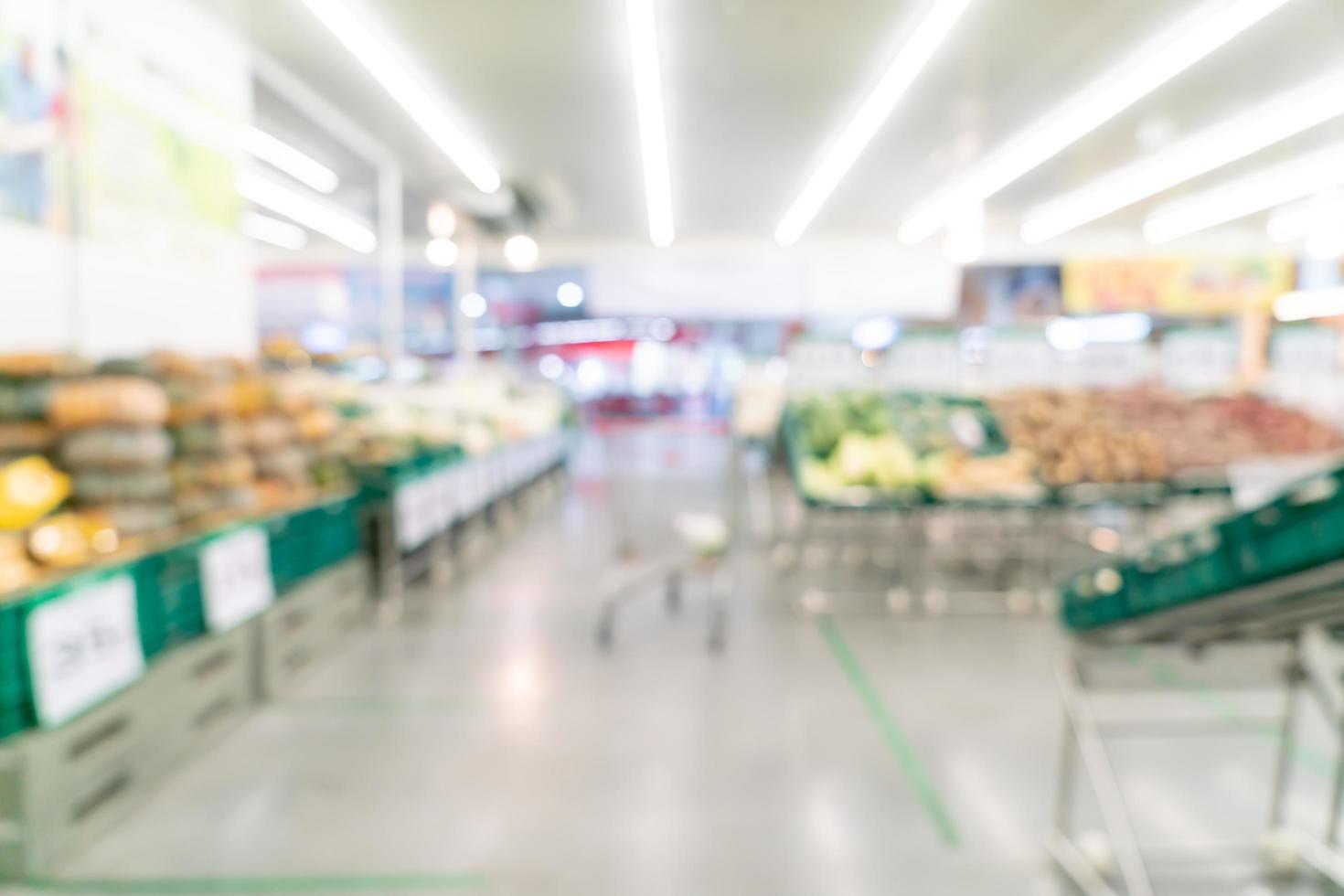 abstrakte Unschärfe und defokussierter Supermarkt für den Hintergrund foto