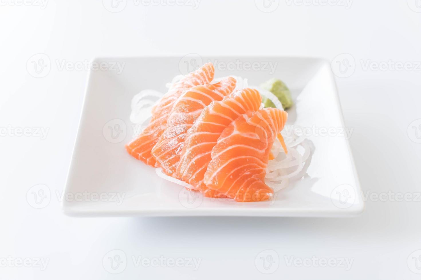 Lachs rohes Sashimi - japanisches Essen foto