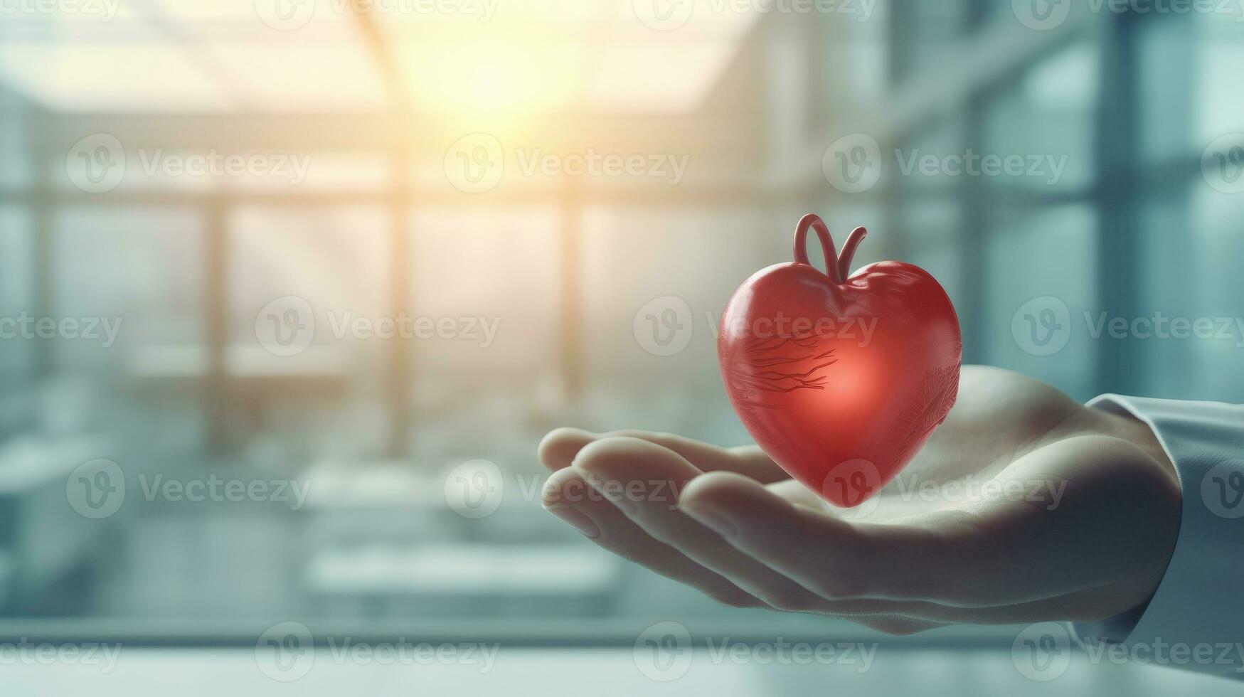 Hand halten ein Herz. kardiovaskulär Gesundheit, Hypertonie , Schlaganfall Verhütung, foto