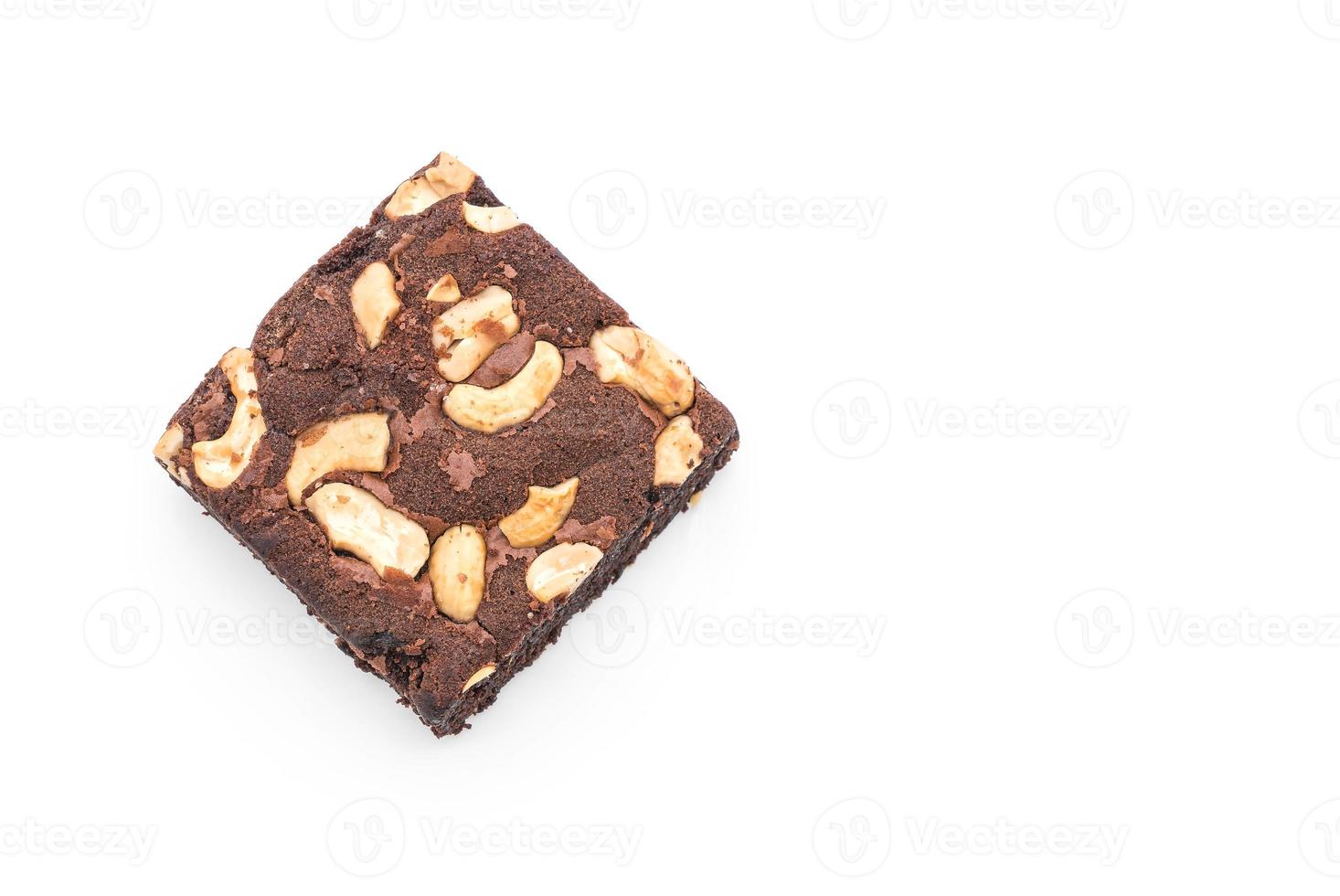 Schokoladen Brownies auf weißem Hintergrund foto