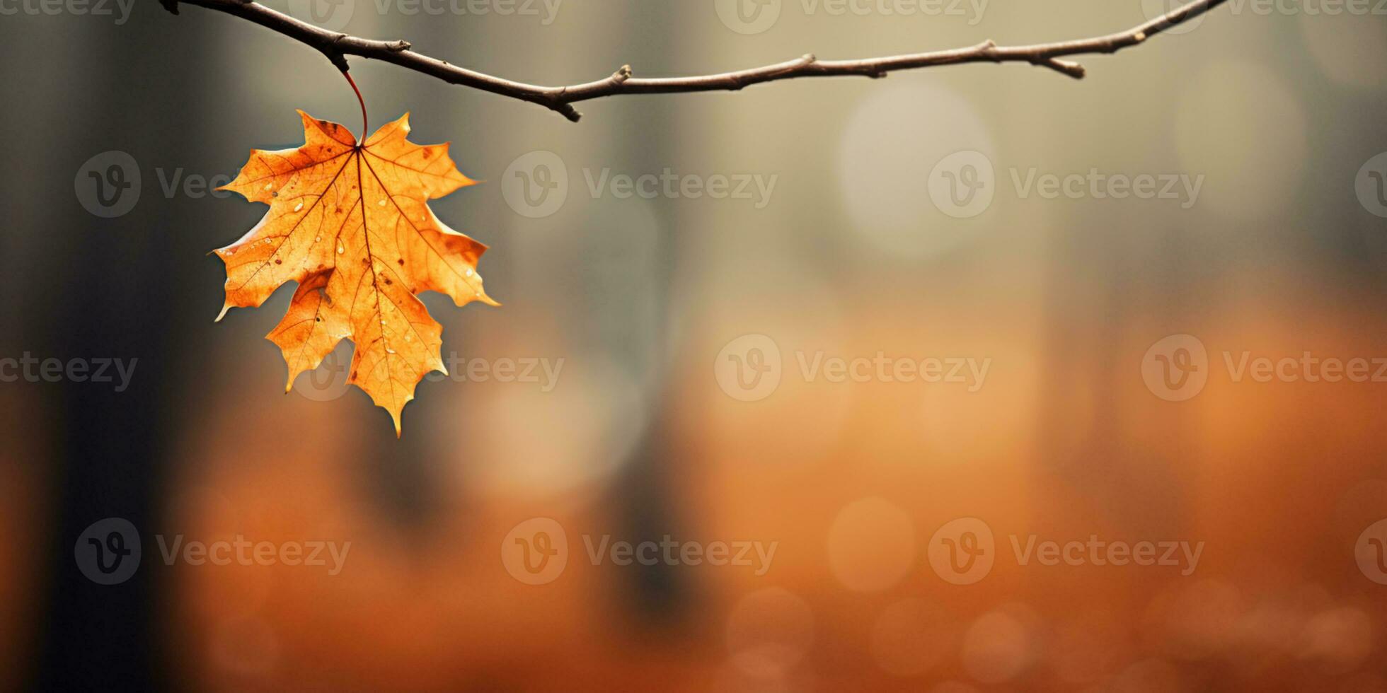 Nahansicht bunt Herbst hell Herbst Blatt, schön heiter Landschaft, Kopieren Raum zum Gruß Karte, ai generativ foto