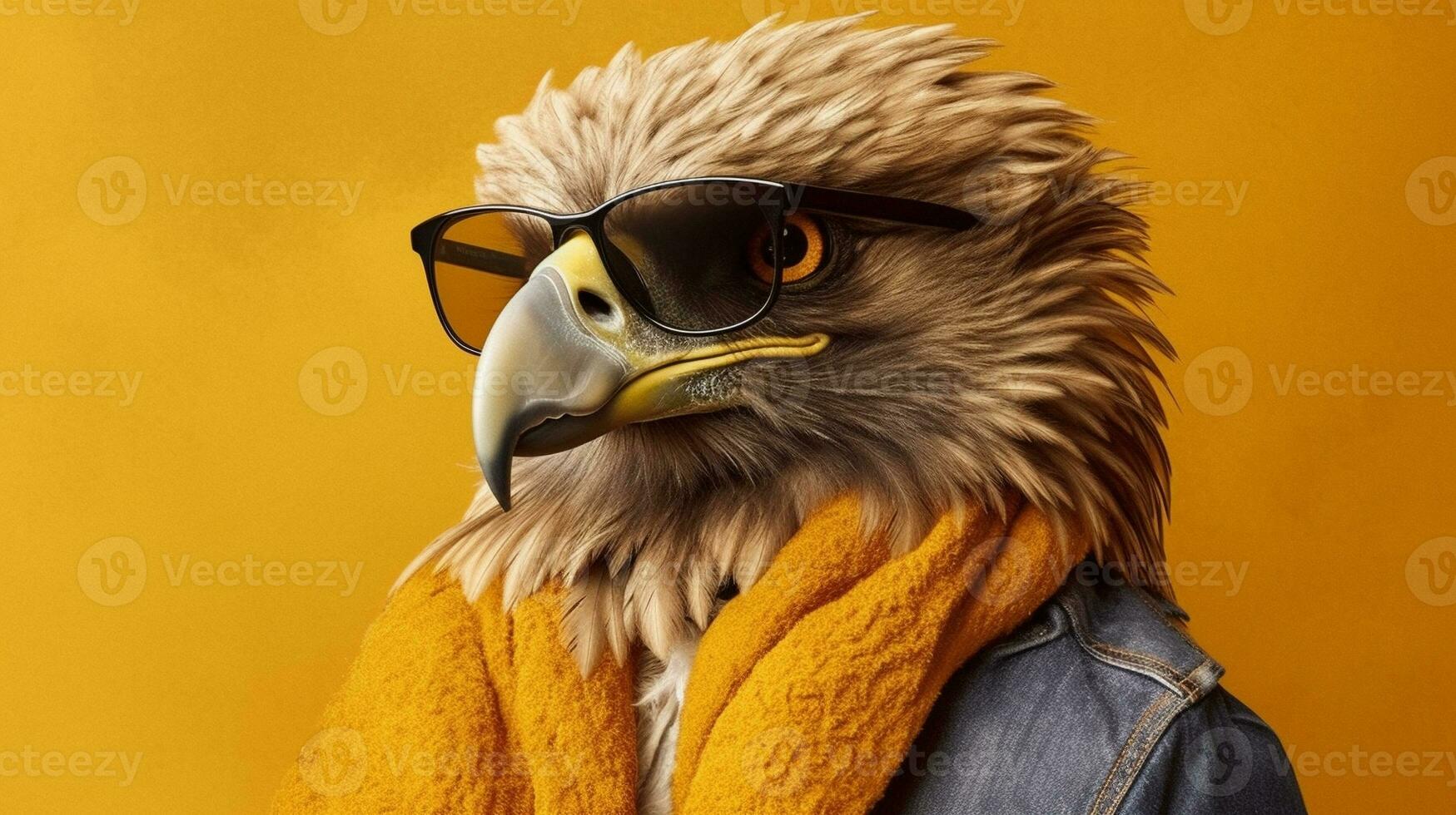 generativ ai, cool Adler ein majestätisch Vogel mit Stil foto