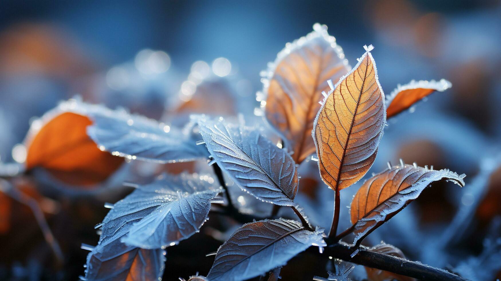 gefroren Eleganz Erfassen der Natur zart eisig Einzelheiten, ai generativ foto