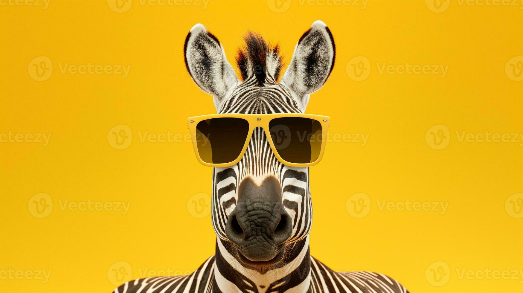 generativ ai, Zebra Strebe Sonnenbrille und Pastell- Stimmung foto