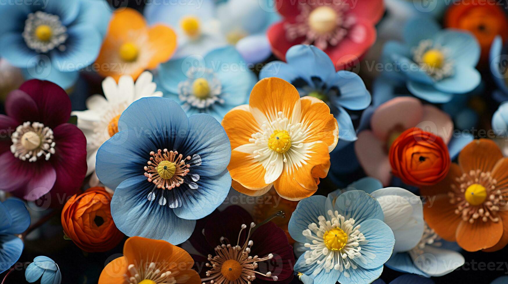 Schönheit von ein bunt Wildblume Feld, ai generativ foto